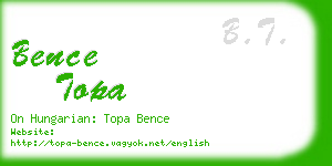 bence topa business card